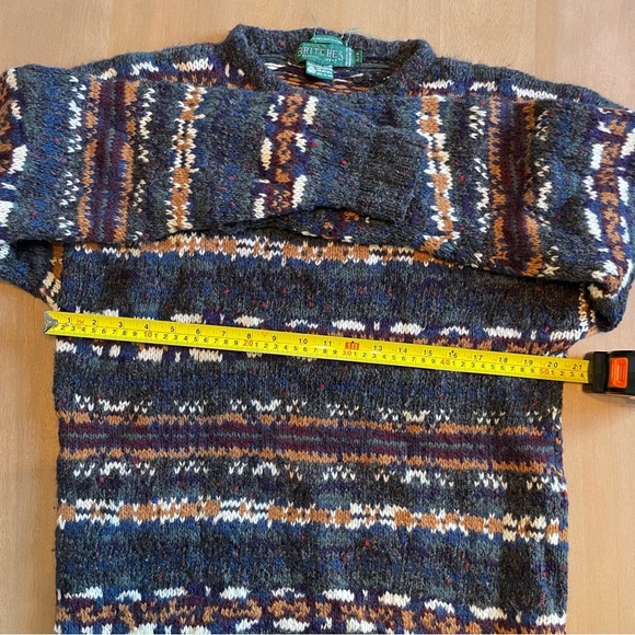 Men's Vintage Britches Hand Knit Wool Multicolor Patterned Sweater - Picture 7 of 8